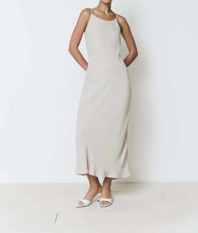 Premium Quality Garments Tulipe Dress In Cement