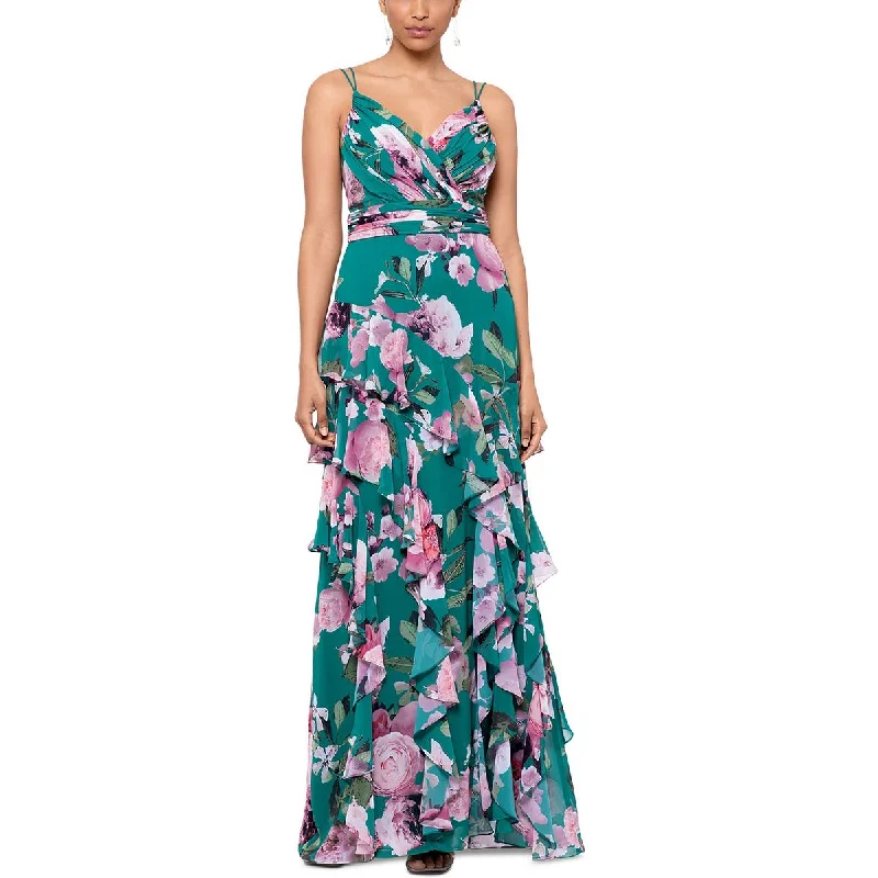 Women's Clothing for Every Season and Trend Xscape Womens Floral Tiered Evening Dress Women's Clothing for Every Season and Trend Xscape Womens Floral Tiered Evening Dress