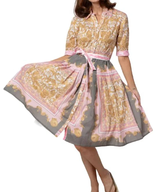 Women's Evening Wear for Special Occasions Mrs Maisel Dress In Pink Grey Engineered