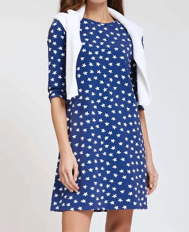 Women's Holiday Outfit Alexa Stars Dress In Multi Stars