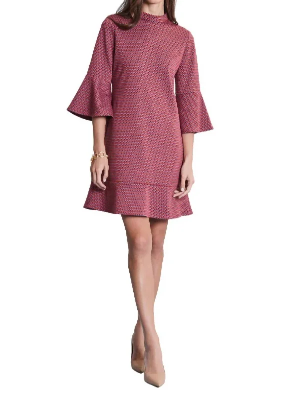 Women's Clothing Stores Mindy Jacquard Dress In Foulard