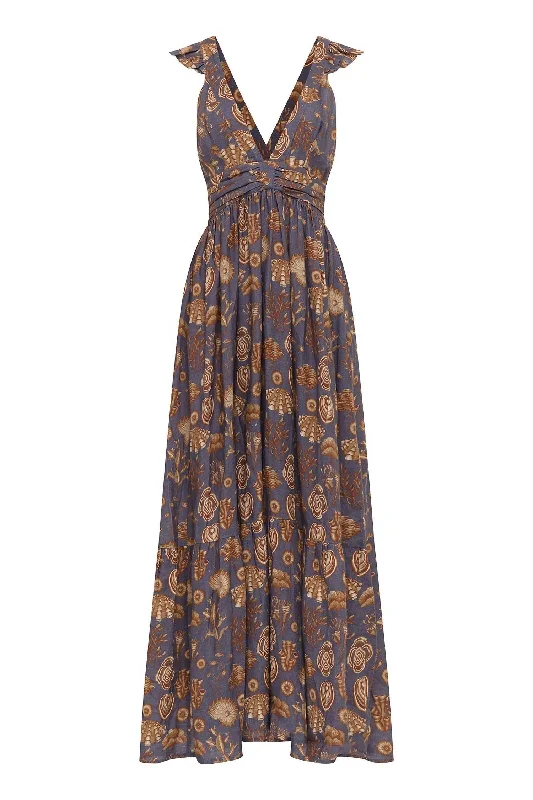 Chic And Edgy Penelope Dress In Corals Grey