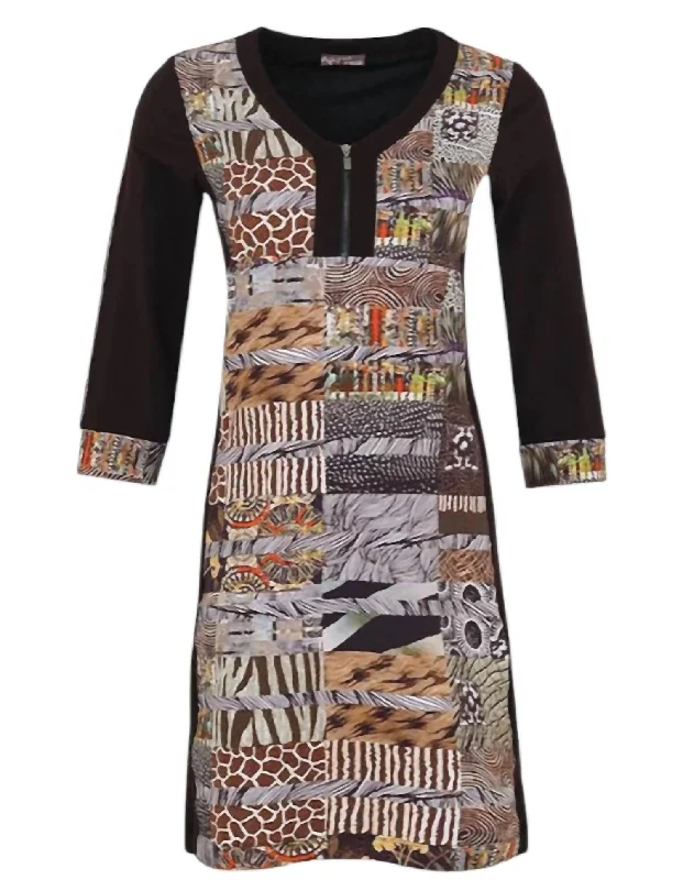 Modern Women's Outfit Simply Art Joy Burlington Dress In Multi Color