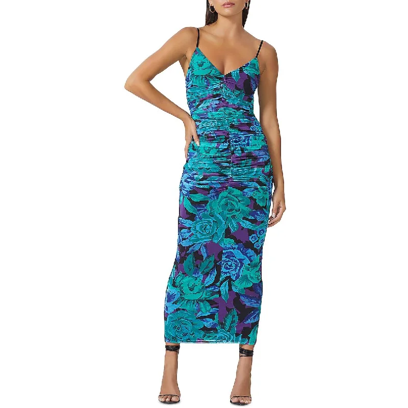 Casual Women's Clothing AFRM Womens Ruched Floral Maxi Dress