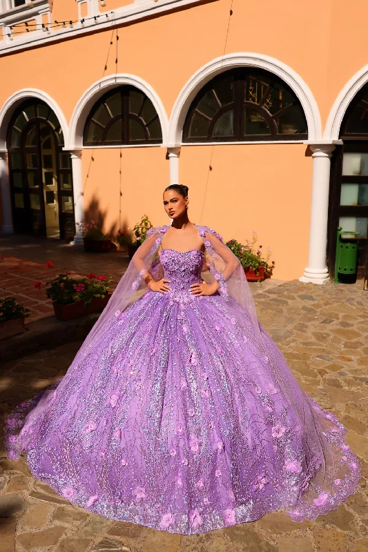 Casual Dresses for Women Amarra 54248 Long Glitter Ball Gown Detachable Cape Quinceanera Dress Casual Dresses for Women Amarra 54248 Long Glitter Ball Gown Detachable Cape Quinceanera Dress