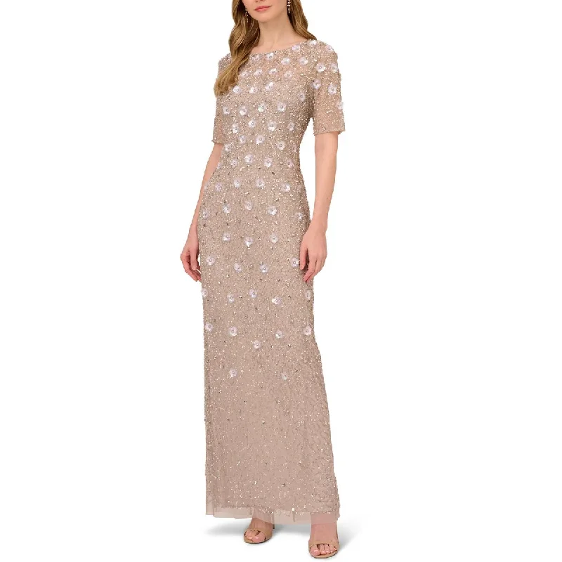 Seasonal Women's Fashion Trends Adrianna Papell Womens Floral Embellished Evening Dress Seasonal Women's Fashion Trends Adrianna Papell Womens Floral Embellished Evening Dress