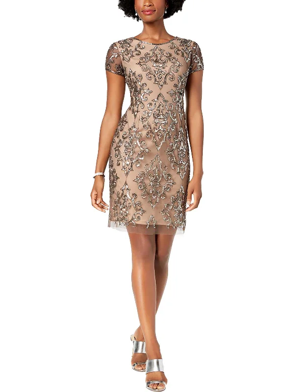 Shop More, Save More This Weekend Plus Womens Mesh Embellished Cocktail Dress