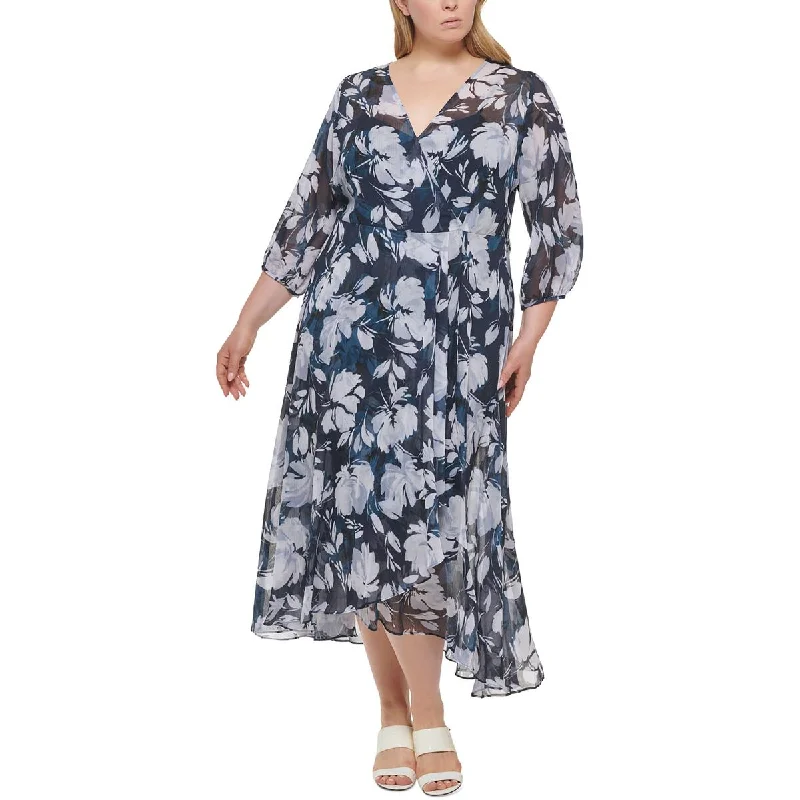 Women's Seasonal Fashion Trends Calvin Klein Womens Plus Floral Print Faux Wrap Maxi Dress Women's Seasonal Fashion Trends Calvin Klein Womens Plus Floral Print Faux Wrap Maxi Dress