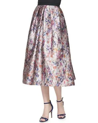 Women's Professional Apparel Phoebe Couture Floral Printed Jacquard Skirt