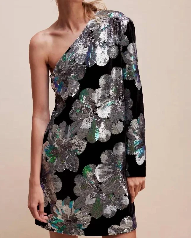 Wardrobe Refresh Juliette Dress In Multi Silver