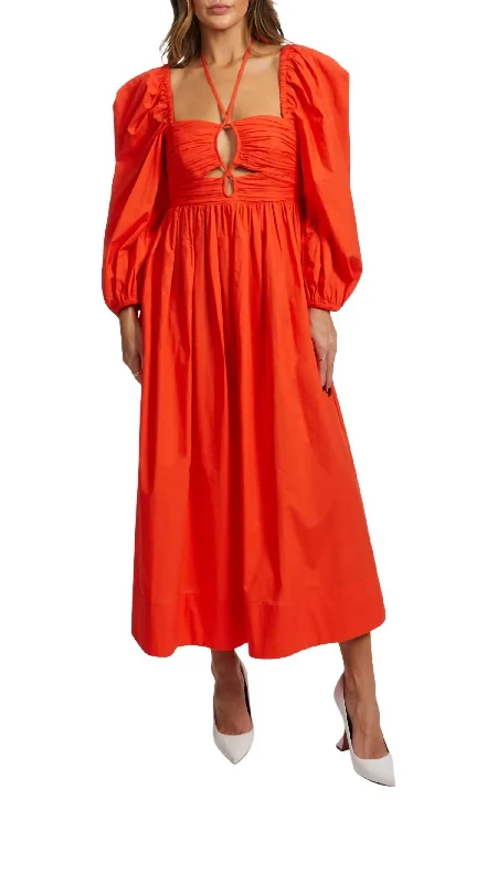 Workwear Fashion for Women Alessa Dress In Orange