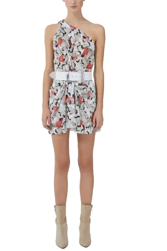 Chic Style, Always In Vogue Cevals Asymmetrical Dress In Gre17 Mixed Green