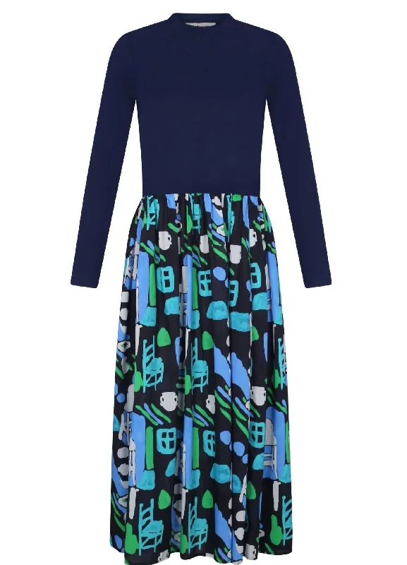 Women's Casual Apparel Leona Dress In Arcilla Azul