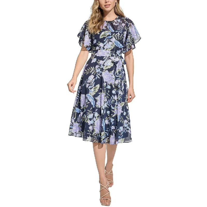 Shop Ladies Clothes Jessica Howard Womens Floral Print  Midi Dress