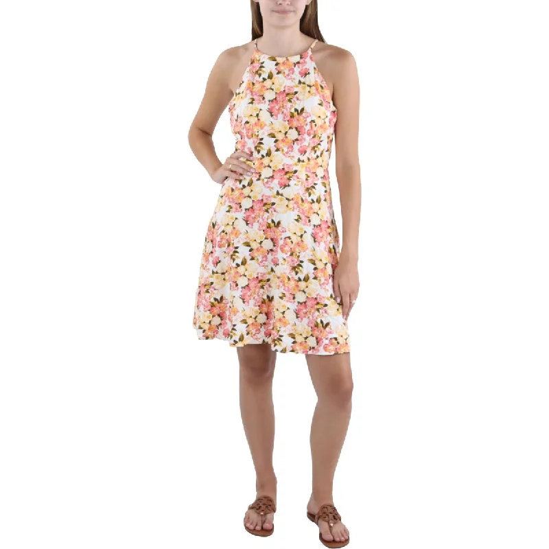 Women's Weekend Outfit BCX Womens Floral Print Casual Mini Dress