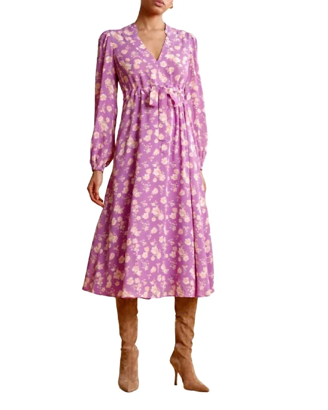 Women's Clothing Sale Online Spring Tieband Dress In Rose Violet