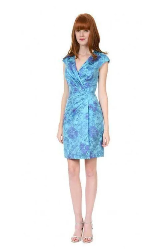 Women's Wedding Apparel Kay Unger Floral Wrap Cocktail