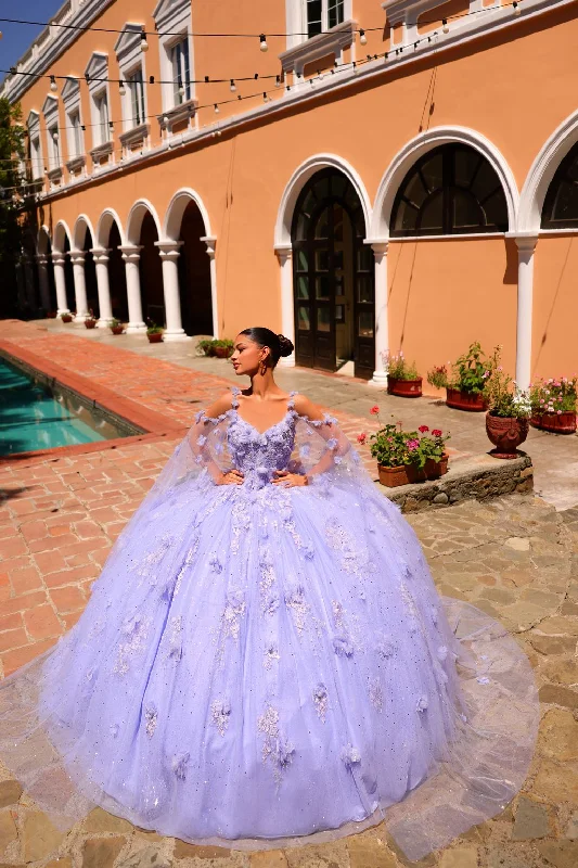 Affordable Women's Fashion Amarra 54254 Detachable Cape Long Ball Gown Quinceanera Dress Affordable Women's Fashion Amarra 54254 Detachable Cape Long Ball Gown Quinceanera Dress