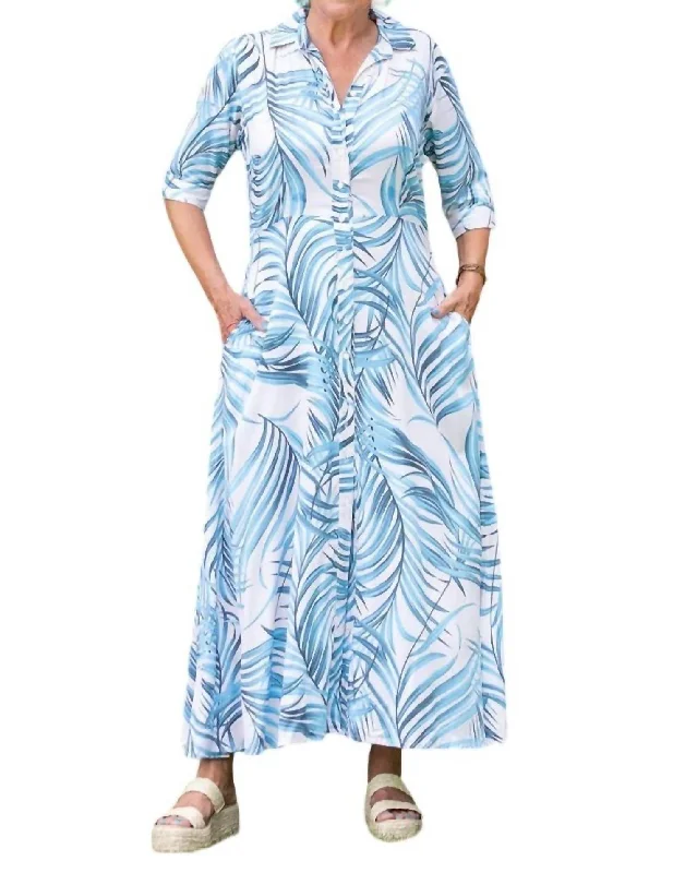 Bold Fashion Princess Dress In Turquoise Fern