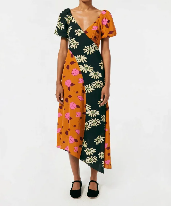 Mega Sales Teresa Dress In Wild Poppy/ink Daisy Trip