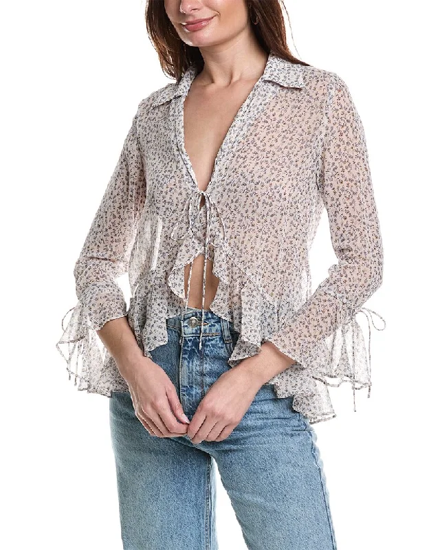 Mid-Week Savings Extended Through The Weekend Dress Forum Be Mine Ruffled Tie-Front Blouse