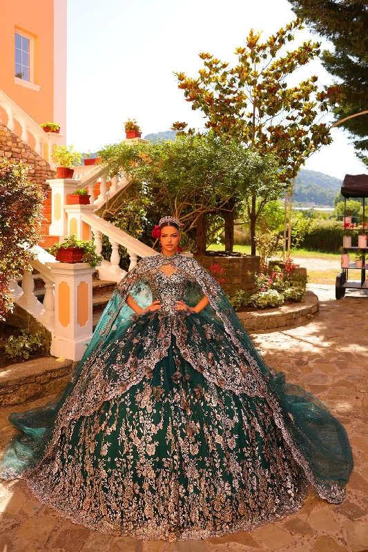 Luxury Women's Clothing Amarra 54284 Long Ball Gown Glitter Detachable Cape Quinceanera Dress Luxury Women's Clothing Amarra 54284 Long Ball Gown Glitter Detachable Cape Quinceanera Dress