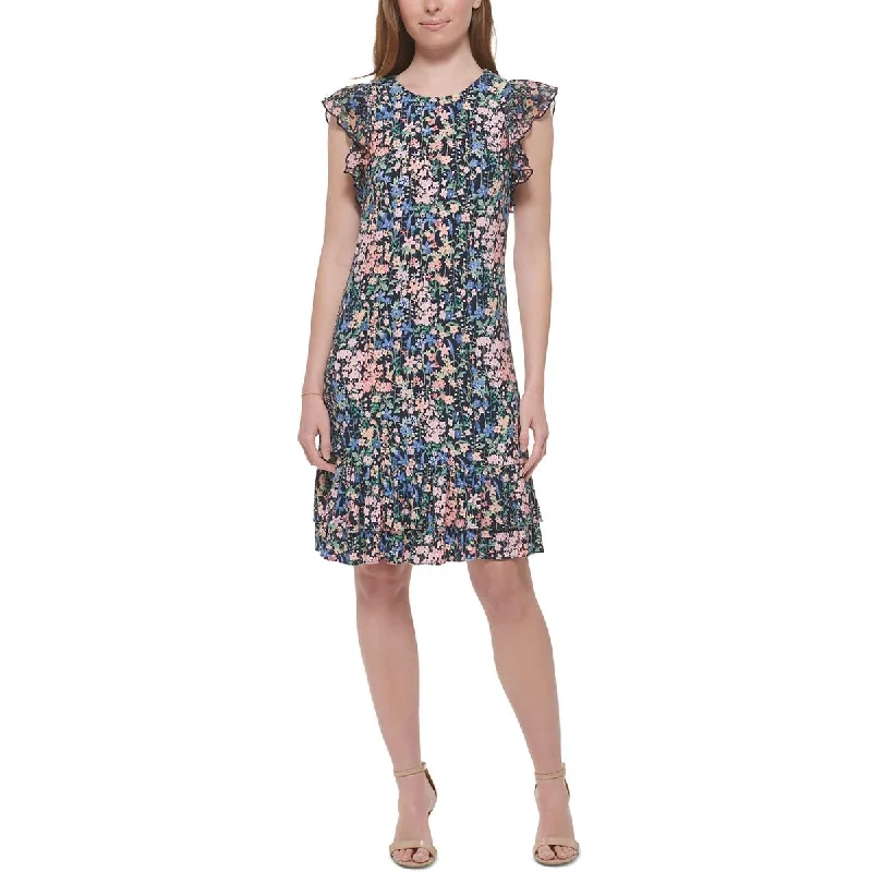 Women's Plus-Size Outfit Tommy Hilfiger Womens Petites Floral Print  Mini Dress