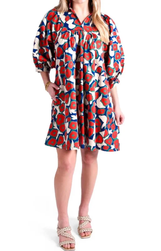 Chic Style, Always In Vogue Stella Dress In Fall Flora