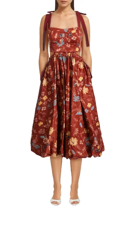 Modern Women's Apparel Gabrielle Dress In Burgundy