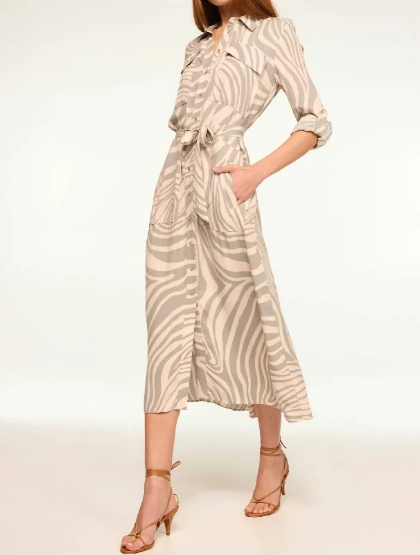 Women's Trendy Attire Montana Dress In Abstract Zebra