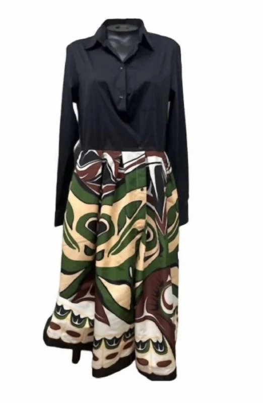 Gorgeous Glamour Collection Elenat Faille Dress In Black Multi