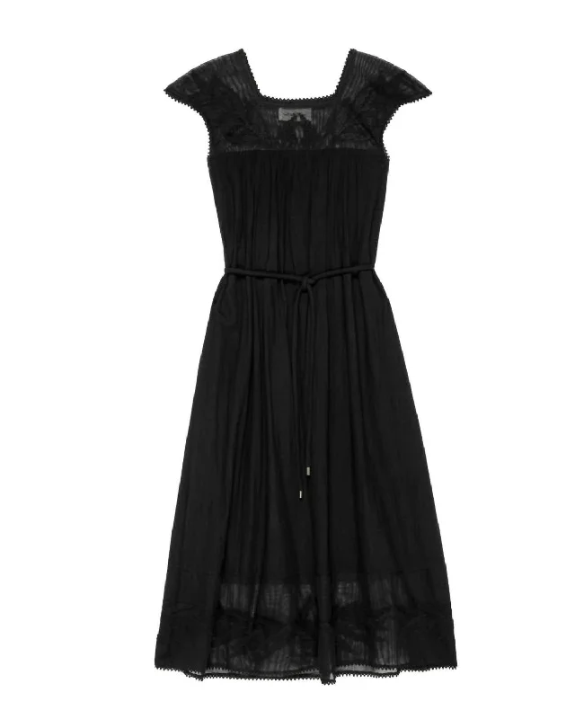 Women's Comfortable Lounge Attire Women's Dawn Dress In Black