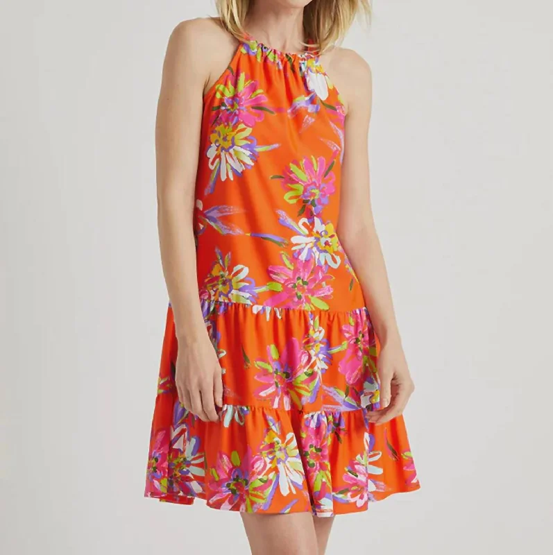 Seasonal Sale Leanna Dress In Impressionist Apricot