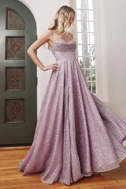 Women's Clothing Outfit Set Cinderella Divine CD252 Sparkling Long Evening Prom Gown Lavender