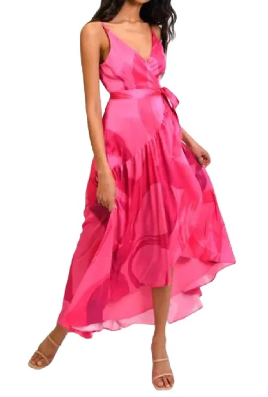 Weekend Sale Elma Dress In Hot Pink