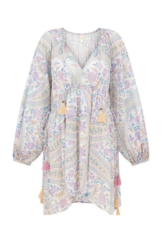 Trend Alert Belladonna Tunic Dress In Light Pastel