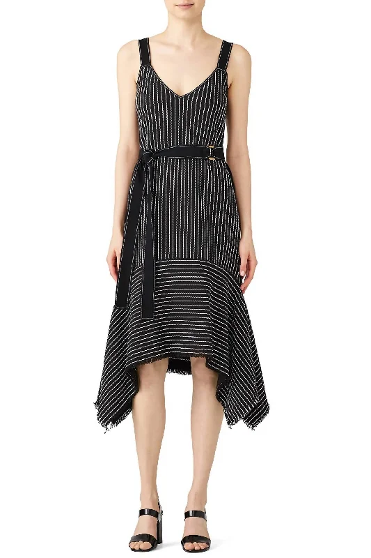 New Season Fashion Preview Sale Striped Cami Dress In Black