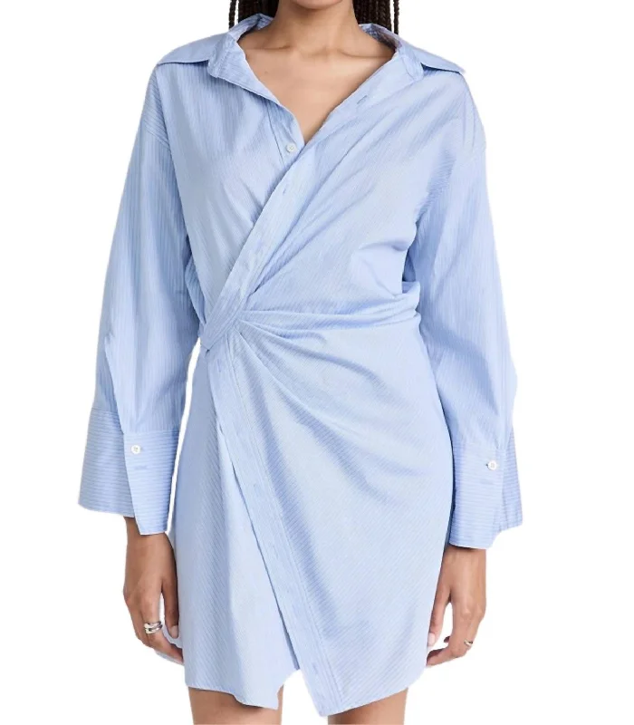 Women's Stylish Casual Garments Rachel Dress In Chelsea Blue/white