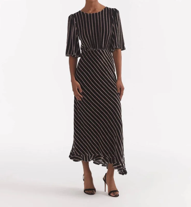 Women's Trendy Outfits Vida Velvet Dress In Noir