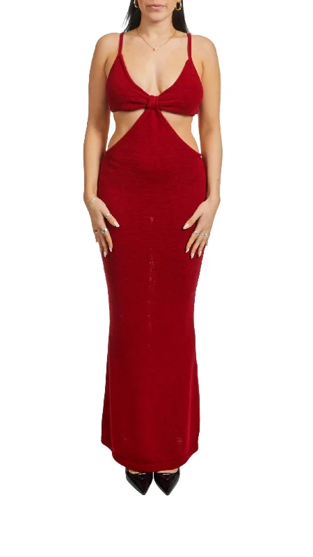 Wardrobe Upgrade Serita Dress In Burgundy