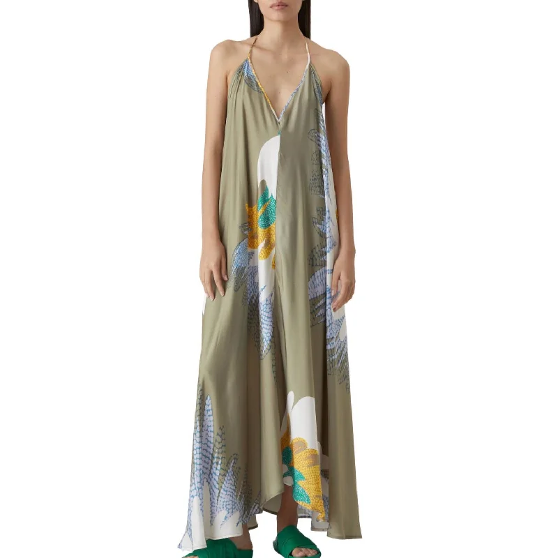 Popular Collection Pure Viscose Dress In Nutmeg