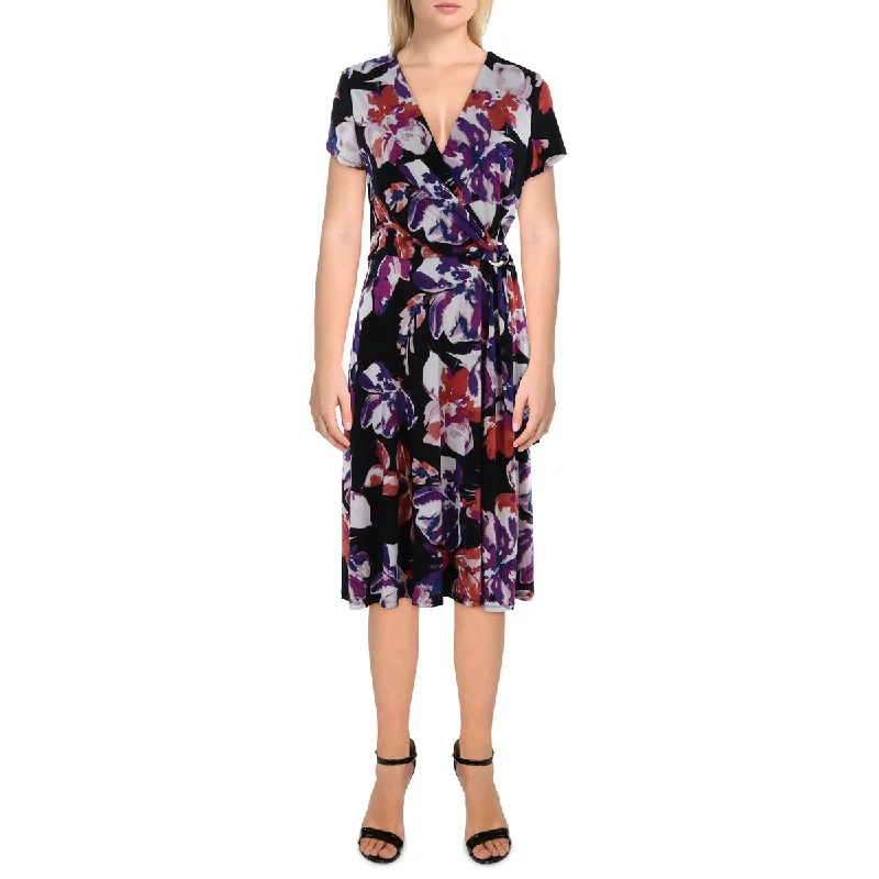 Women's Party Outfit Lauren Ralph Lauren Womens Floral Print Jersey Midi Dress