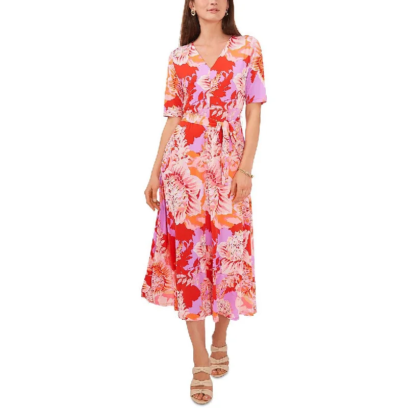 Affordable Luxury Women's Garments Chaus Womens Floral Midi Fit & Flare Dress