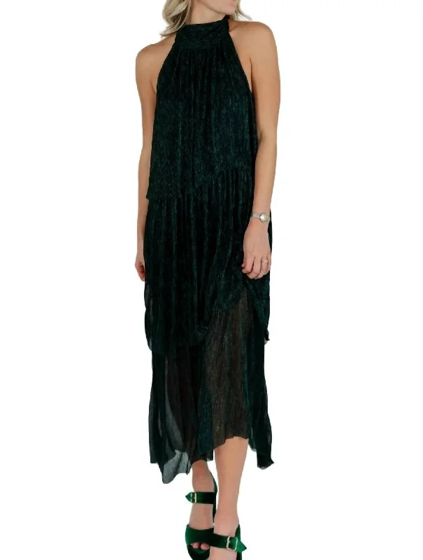 Spring Fling Sale Halter Neckline Dress In Green