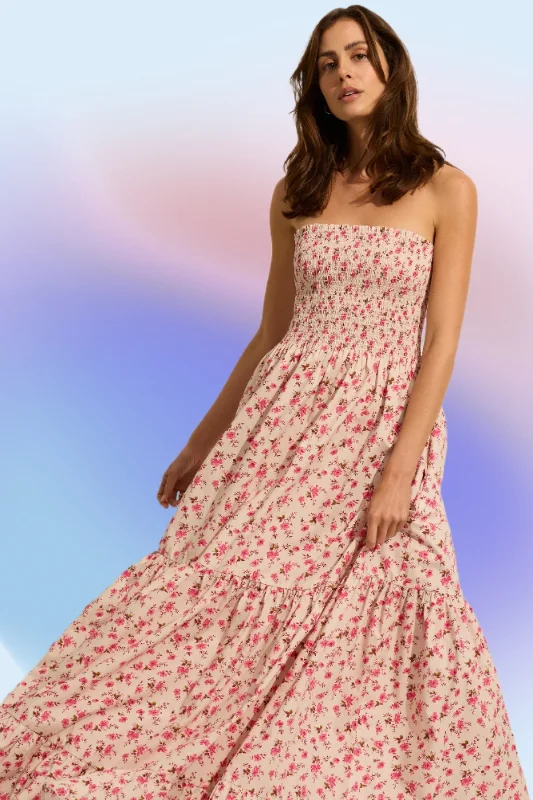 Formal Outfit For Women AUGUSTE THE LABEL Womens Anthea Maxi Dress - Oat Eloise Ditsy Floral