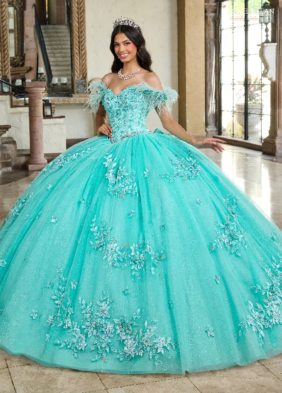 Best Boutiques Online Rachel Allan RQ2186 Long Quinceanera Feather Ball Gown