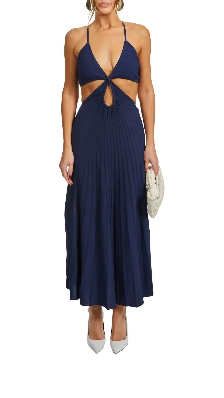 Sustainable Women's Apparel Ottilia Dress In Blue