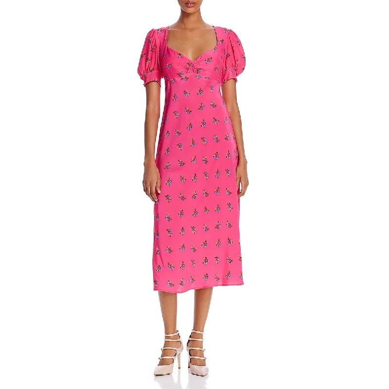 Women's Trendy Clothing Ghost London Womens Laure Floral V-Neck Midi Dress