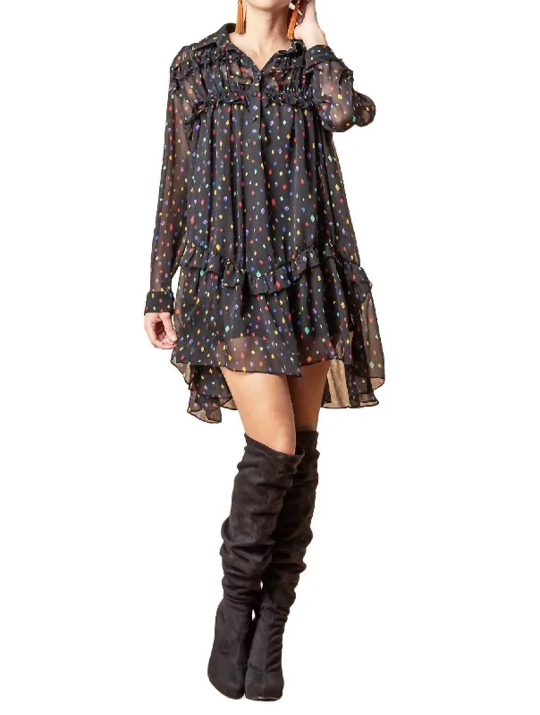 Limited Styles Augustina Dress In Chiffon Yester