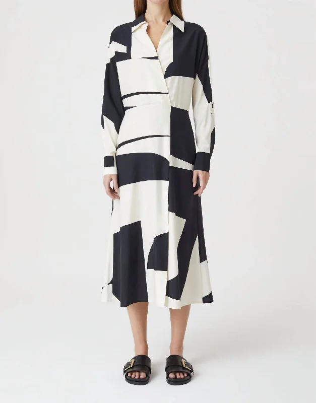 Limited Time Offer Viscose And Silk Dress In Black